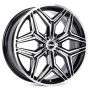 Легковой диск Skill Wheels SV297 8x20 6x114,3 ET46 67,1 чёрный глянцевый + полированные спицы + тёмный лак